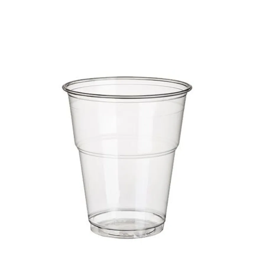 Papstar 70 Kaltgetränkebecher, PLA "pure" 0,3 l Ø 9,5 cm x H: 11 cm glasklar mit Schaumrand