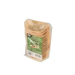 PapstarPureFingerfood-Schale XXS - "Schiffchen"; Holz - 50 Stk