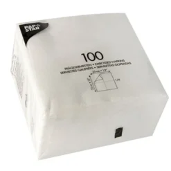 Papstar 1200 Servietten, 1-lagig 1/4-Falz 33 cm x 33 cm weiss