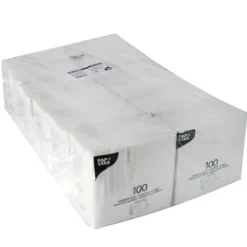 Papstar 1200 Servietten, 1-lagig 1/4-Falz 33 cm x 33 cm weiss