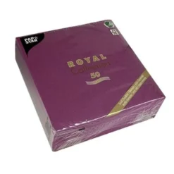 Papstar 50 Servietten "ROYAL Collection" 1/4-Falz 40 cm x 40 cm lila
