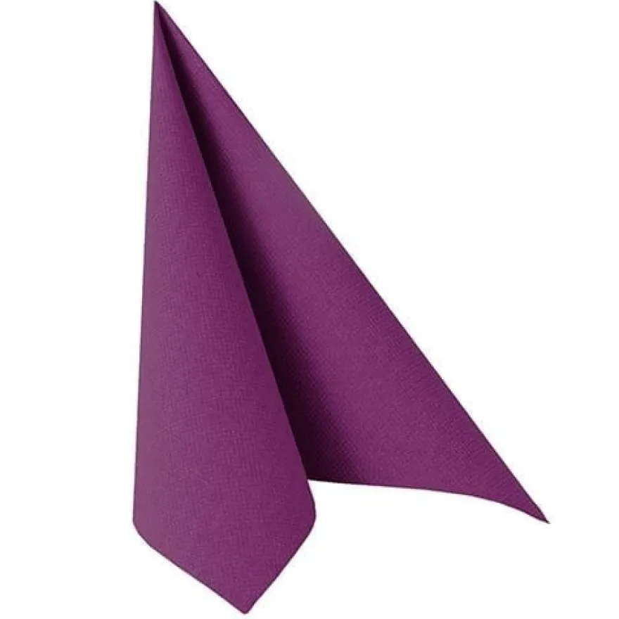 Papstar 50 Servietten "ROYAL Collection" 1/4-Falz 40 cm x 40 cm lila