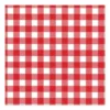 Papstar Servietten "Vichy Karo", 3-lagig 1/4-Falz 33 cm x 33 cm rot - 100 Stk