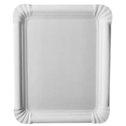 Papstar 250 Teller, Pappe "pure" eckig 16,5 cm x 20 cm weiss