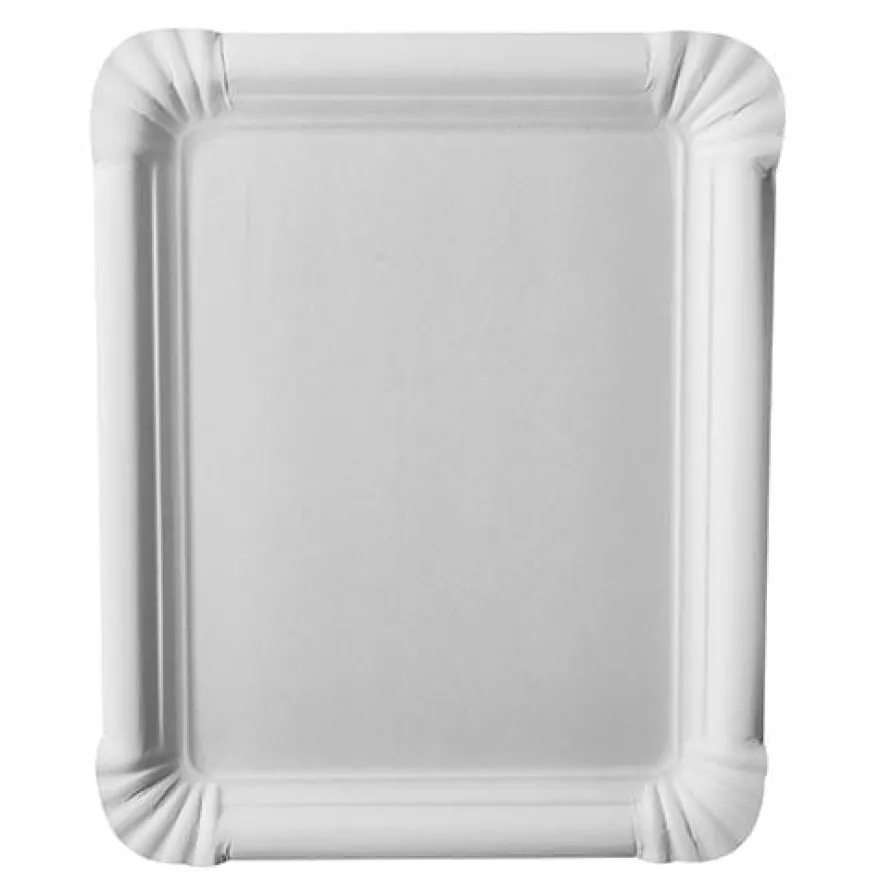 Papstar 250 Teller, Pappe "pure" eckig 16,5 cm x 20 cm weiss