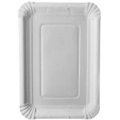 Papstar 250 Teller, Pappe "pure" eckig 18 cm x 26 cm weiss