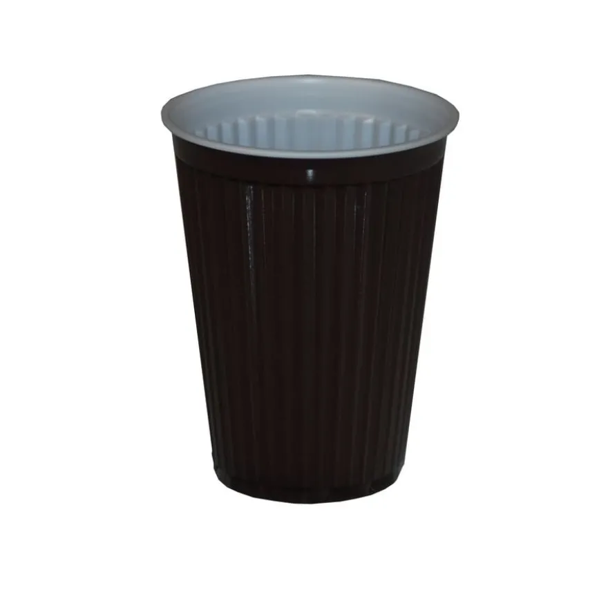Papstar Thermo-Automatenbecher, Polystyrol, 0,18 l, braun/weiß - 100 Stk