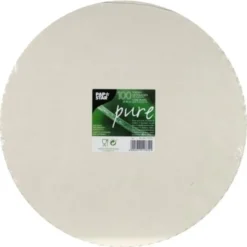 Papstar 100 Tortenunterlagen, Pappe "pure" rund Ø 30 cm weiss mit gezacktem Rand