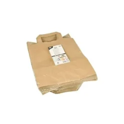 Papstar 50 Tragetaschen, Papier 28 cm x 22 cm x 10 cm braun mit Tragegriff
