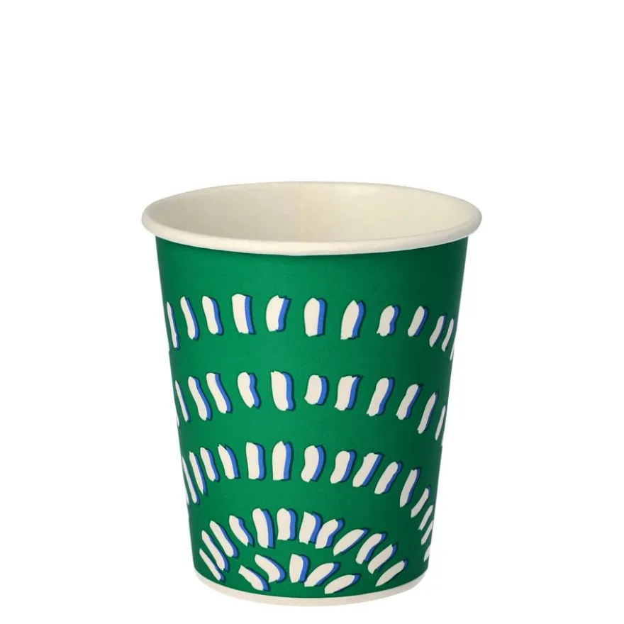 Papstar 100 Trinkbecher für Kaltgetränke, Pappe 0,2 l Ø 8 cm x H: 8,8 cm grün