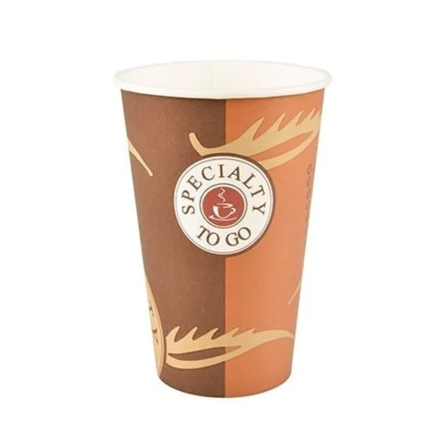 Papstar 50 Trinkbecher, Pappe "To Go" 0,3 l Ø 8 cm x H: 11,6 cm
