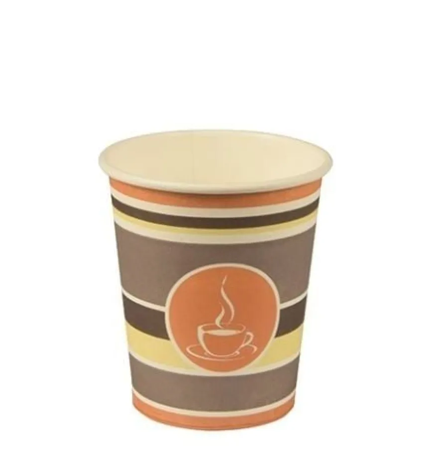 Papstar 50 Trinkbecher, Pappe "To Go" 0,2 l Ø 8 cm x H: 9,2 cm
