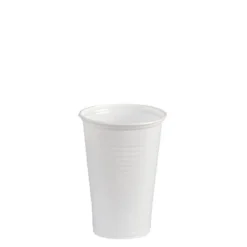 Papstar 100 Trinkbecher, PP 0,2 l Ø 7,03 cm x H: 9,9 cm weiss