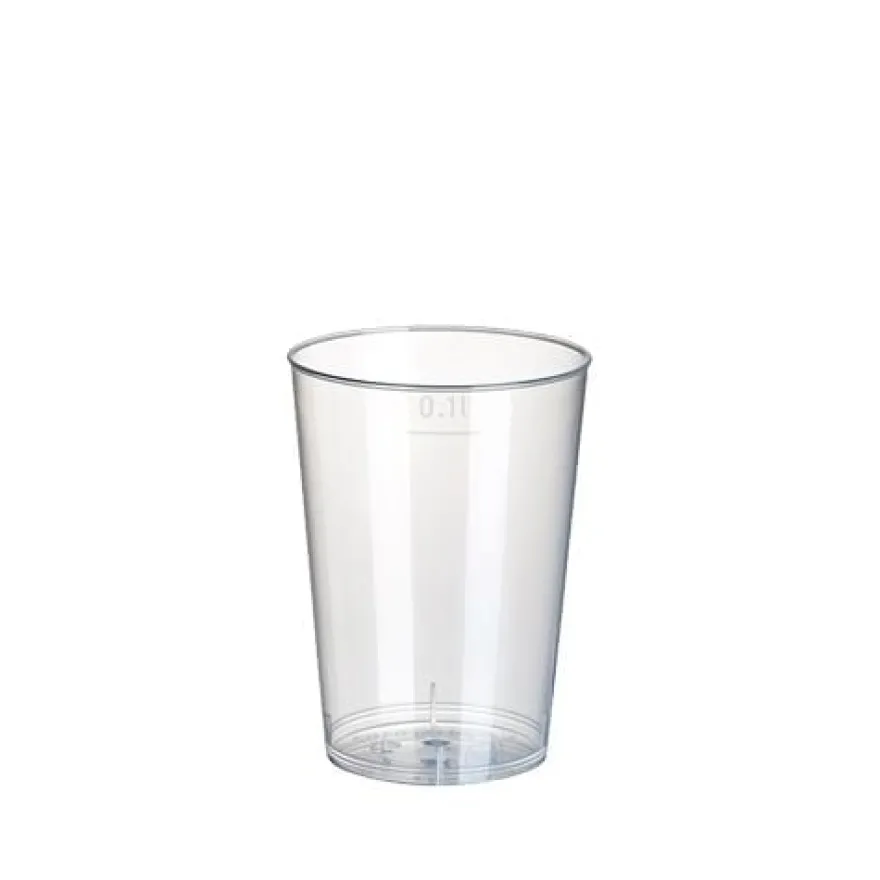 Papstar 40 Trinkbecher, PP 0,1 l Ø 5,2 cm x H: 7,4 cm transluzent unzerbrechlich