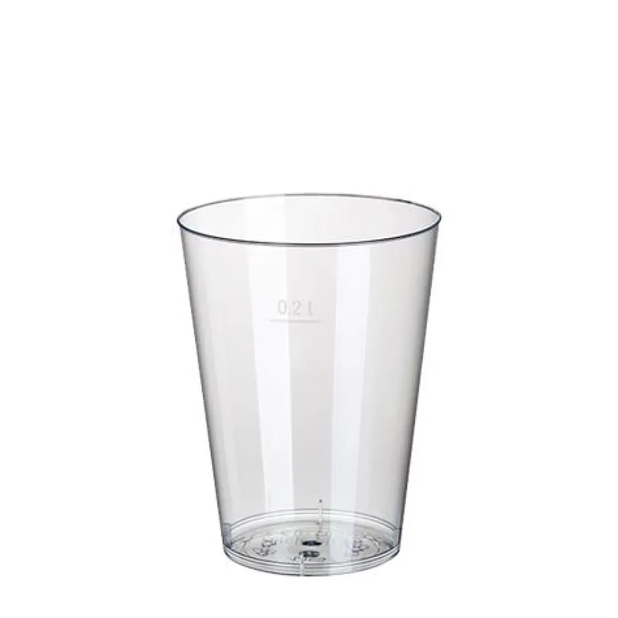 Papstar 50 Trinkbecher, PS 0,2 l Ø 7,5 cm x H: 9,7 cm glasklar