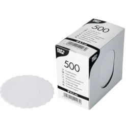 Papstar 500 Tropfdeckchen rund Ø 8,5 cm weiss