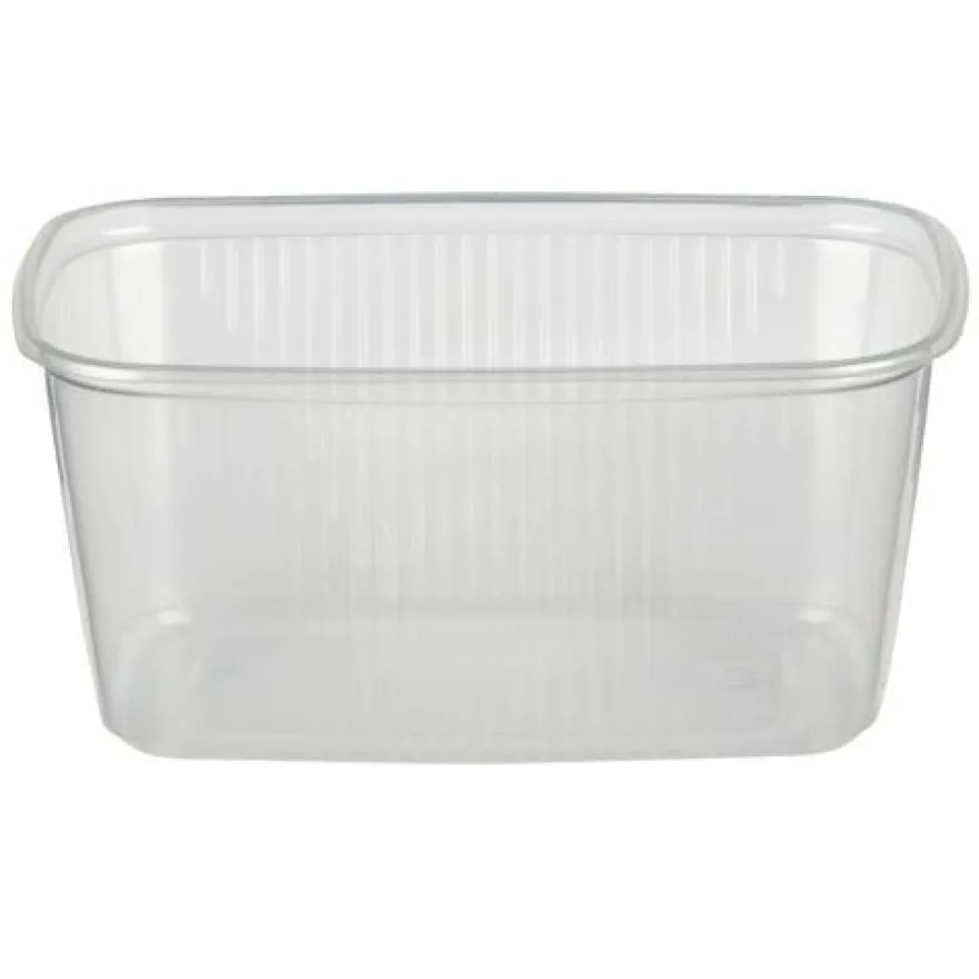 Papstar 100 Verpackungsbecher, PP eckig 250 ml 4,9 cm x 8,1 cm x 10,8 cm transparent