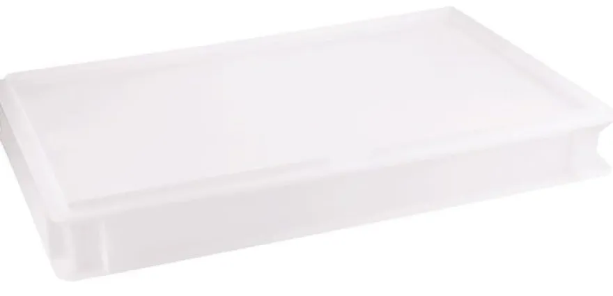 Pizzaballenbehälter, weiß Polyethylen, 60x40x7,5cm