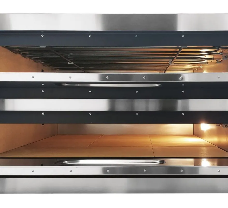 Pizzaofen PROFI PLUS 6+6x36 cm breit Vollschamott