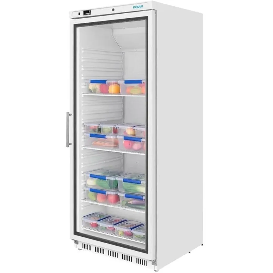Polar C-Serie Lagerkühlschrank 600 Liter mit Glastür, weiß