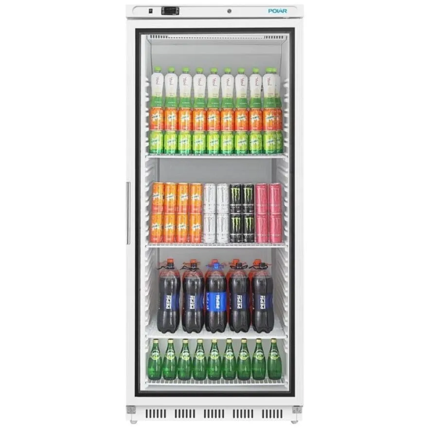 Polar C-Serie Lagerkühlschrank 600 Liter mit Glastür, weiß