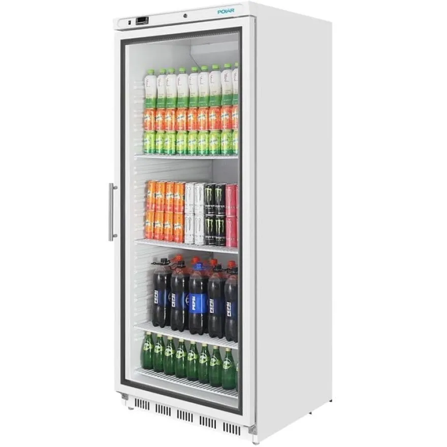 Polar C-Serie Lagerkühlschrank 600 Liter mit Glastür, weiß
