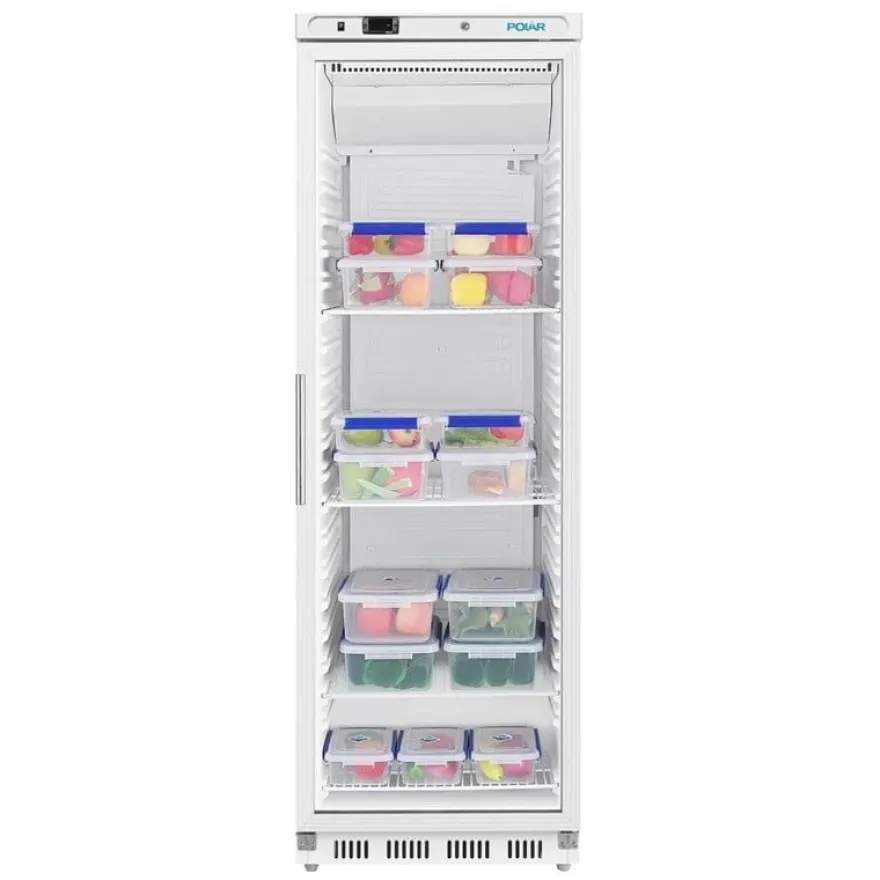 Polar C-Serie Lagerkühlschrank 400 Liter mit Glastür, weiß