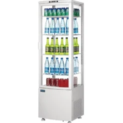 Polar C-Serie Standkühlvitrine 235 Liter mit gebogener Tür, weiß