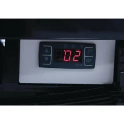 Polar C-Serie Standkühlvitrine 235 Liter mit gebogener Tür, schwarz