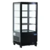Polar C-Serie Tischkühlvitrine 68 Liter mit gebogener Tür, schwarz