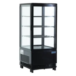 Polar C-Serie Tischkühlvitrine 68 Liter mit gebogener Tür, schwarz