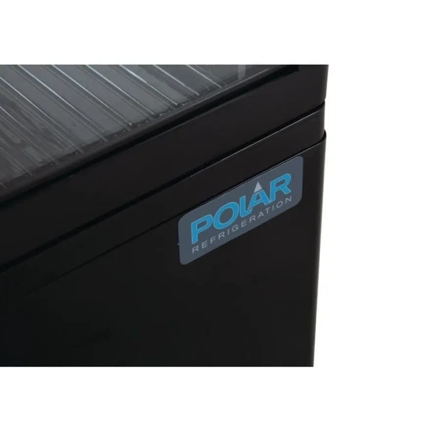 Polar C-Serie Tischkühlvitrine 68 Liter mit gebogener Tür, schwarz