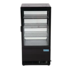 Polar C-Serie Tischkühlvitrine 68 Liter mit gebogener Tür, schwarz