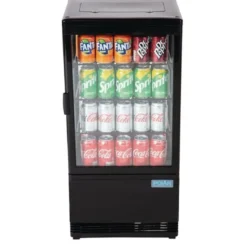 Polar C-Serie Tischkühlvitrine 68 Liter mit gebogener Tür, schwarz