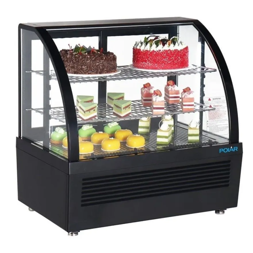 Polar C-Serie Tischkühlvitrine 100 Liter schwarz