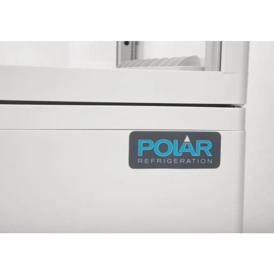 Polar C-Serie Tischkühlvitrine 68 Liter mit gebogener Tür, weiß