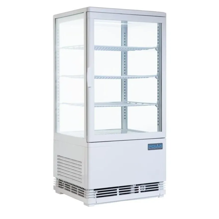 Polar C-Serie Tischkühlvitrine 68 Liter mit gebogener Tür, weiß