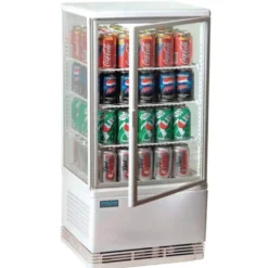 Polar C-Serie Tischkühlvitrine 68 Liter mit gebogener Tür, weiß