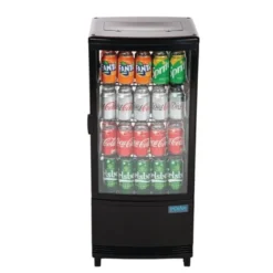 Polar C-Serie Tischkühlvitrine 86 Liter mit gebogener Tür, schwarz
