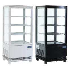 Polar C-Serie Tischkühlvitrine 86 Liter mit gebogener Tür, schwarz