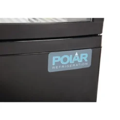 Polar C-Serie Tischkühlvitrine 86 Liter mit gebogener Tür, schwarz