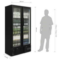 Polar G-Serie Barkühlschrank hoch 2-türig mit Klapptüren