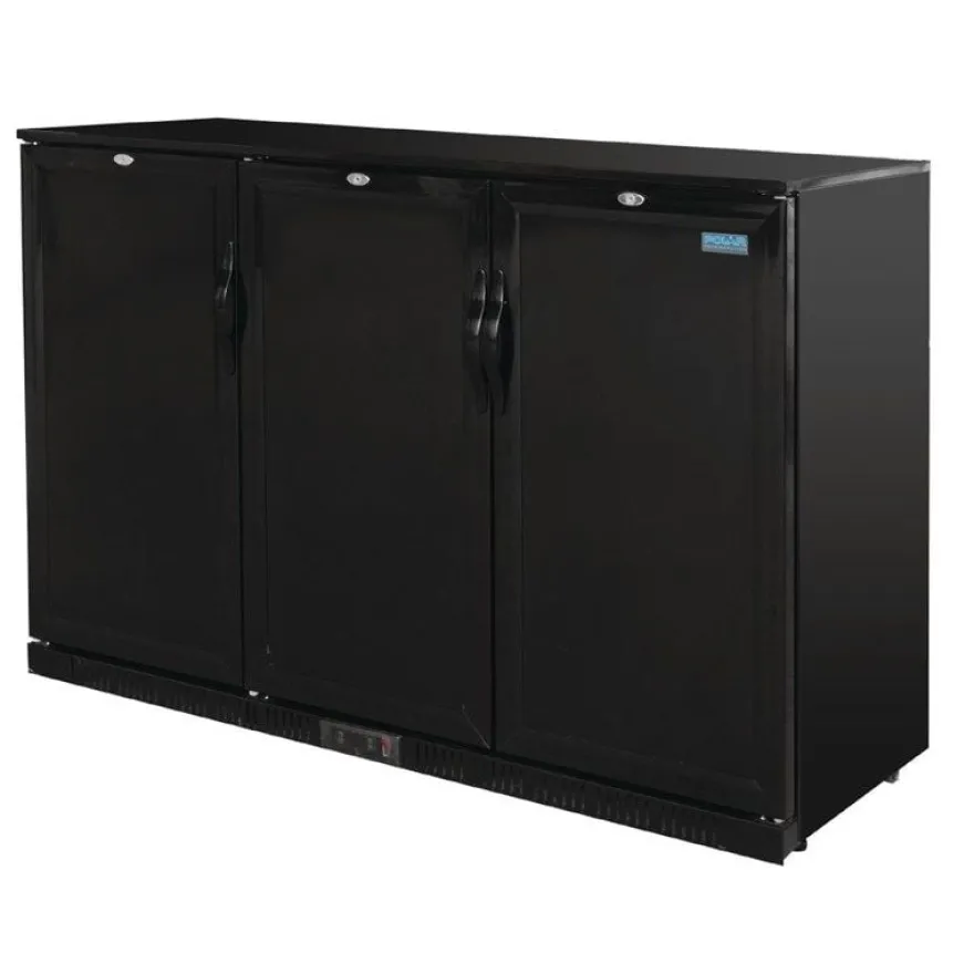Polar G-Serie Barkühlschrank mit 3 verdeckten Klapptüren 330 Liter