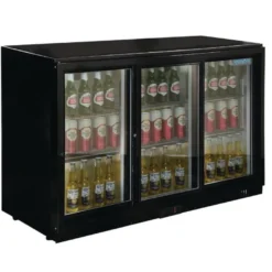 Polar G-Serie Barkühlschrank mit 3 Schiebetüren 330 Liter
