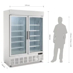 Polar G-Serie Gefrierschrank 920 Liter mit Glastür, weiß