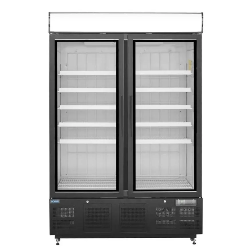Polar G-Serie Gefrierschrank 920 Liter mit Glastür, schwarz