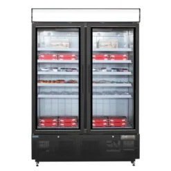 Polar G-Serie Gefrierschrank 920 Liter mit Glastür, schwarz