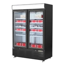 Polar G-Serie Gefrierschrank 920 Liter mit Glastür, schwarz
