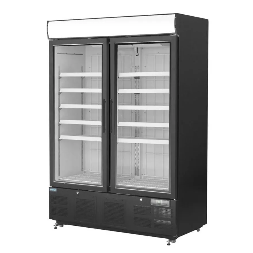 Polar G-Serie Gefrierschrank 920 Liter mit Glastür, schwarz