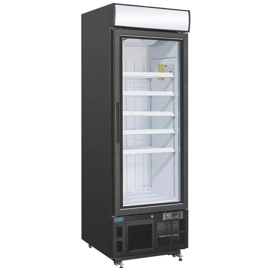 Polar G-Serie Gefrierschrank 412 Liter mit Glastür, schwarz